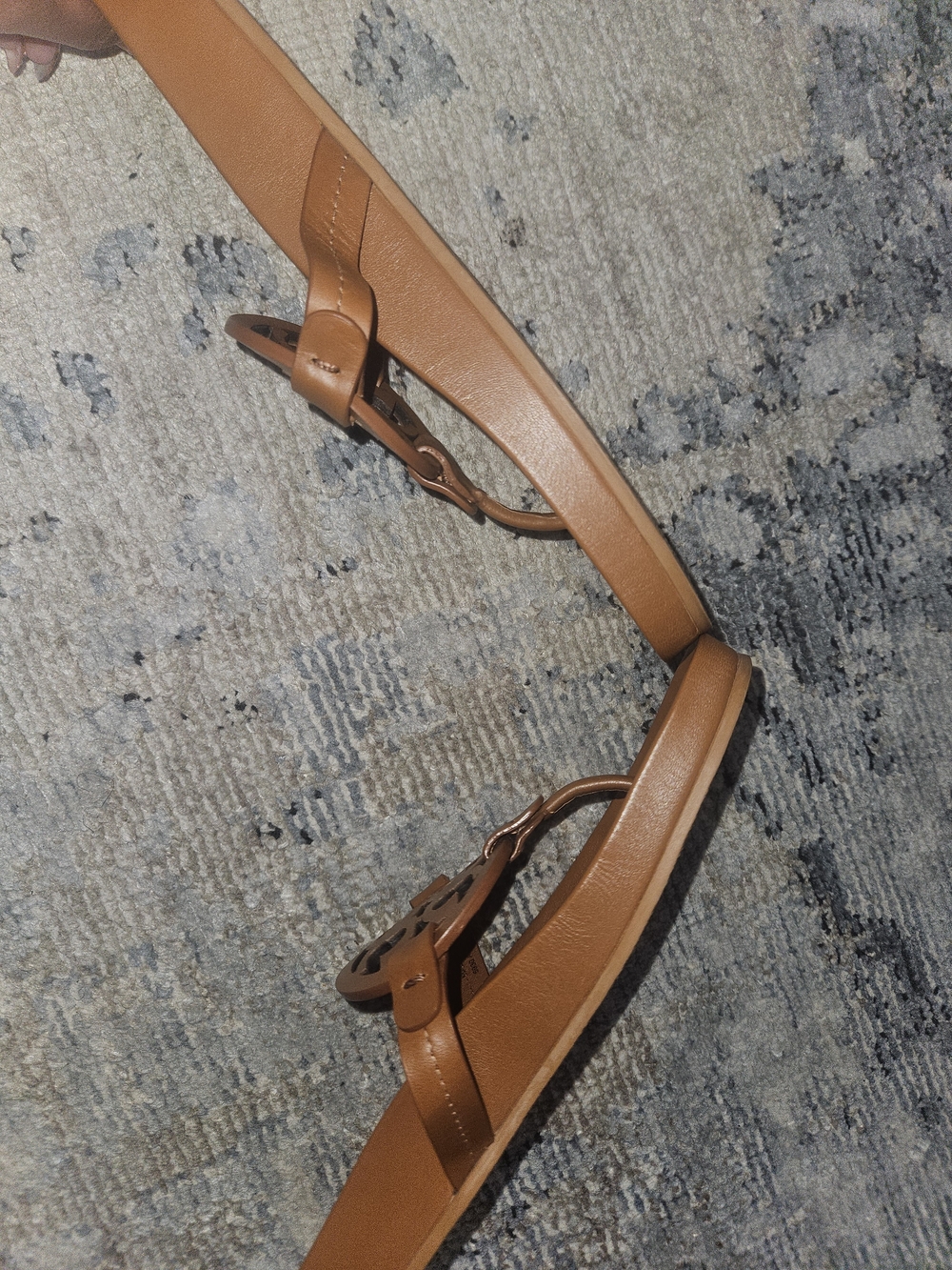 Tory Burch Miller Leather Thong Sandals - Cognac - Picture 2 of 7